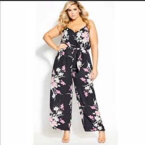 City Chic womens size 16 floral jumpsuit